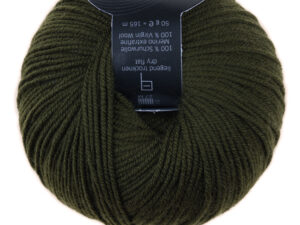 Atelier Zitron Merinowolle extrafine Herbstwind 44 dunkles olivgrün
