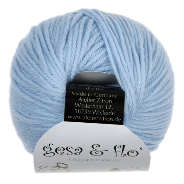 Atelier Zitron Gesa und Flo ultrafeine Merinowolle 25g 90m Fb. 03 hellblau