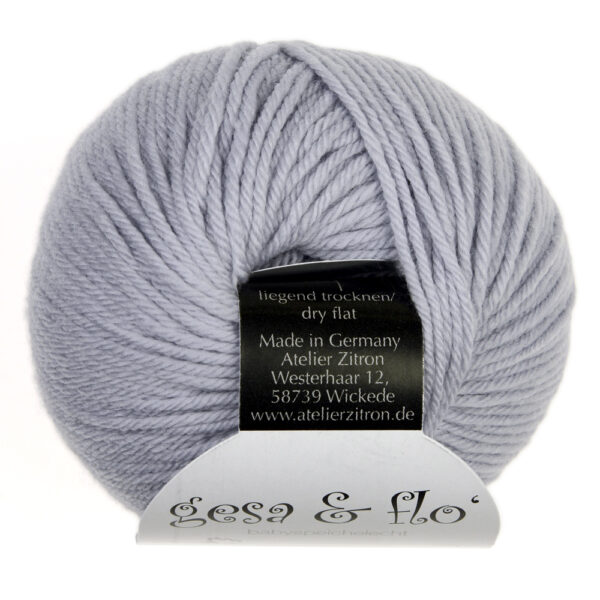 Atelier Zitron Gesa und Flo ultrafeine Merinowolle 25g 90m Fb. 09 silbergrau