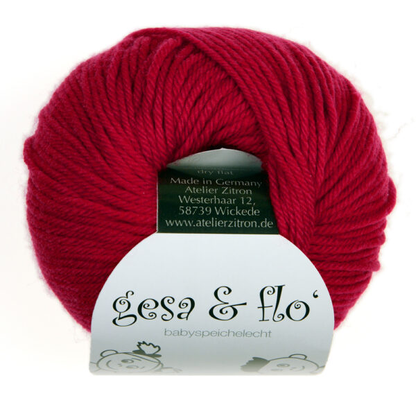 Atelier Zitron Gesa und Flo ultrafeine Merinowolle 25g 90m Fb. 10 rot