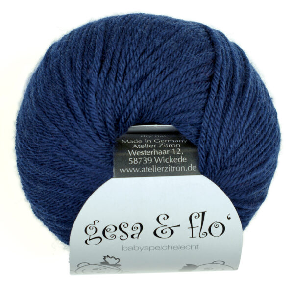 Atelier Zitron Gesa und Flo ultrafeine Merinowolle 25g 90m Fb. 12 dunkelblau