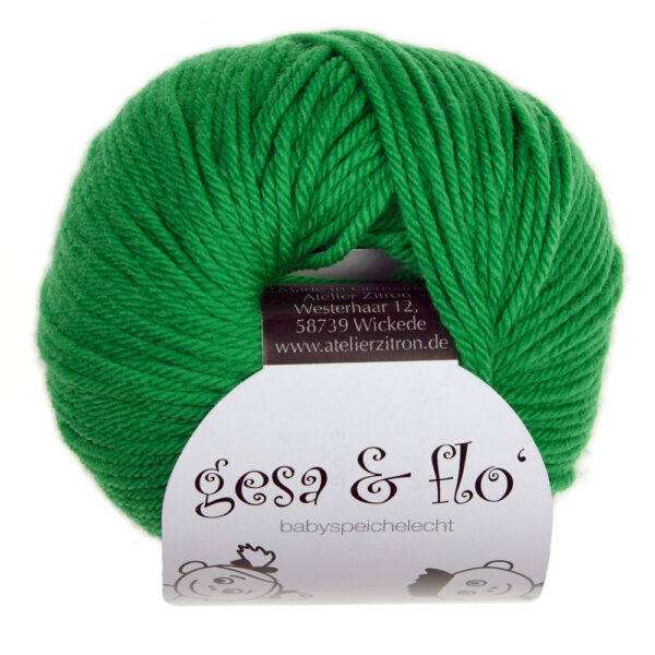 Atelier Zitron Gesa und Flo ultrafeine Merinowolle 25g 90m Fb. 15 grün