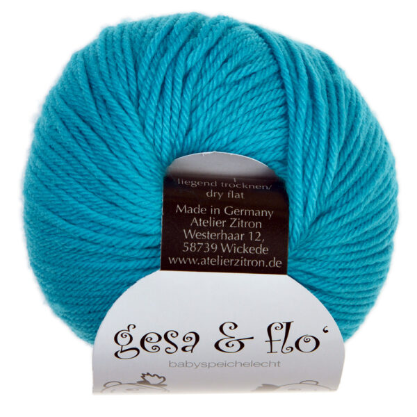 Atelier Zitron Gesa und Flo ultrafeine Merinowolle 25g 90m Fb. 16 türkis