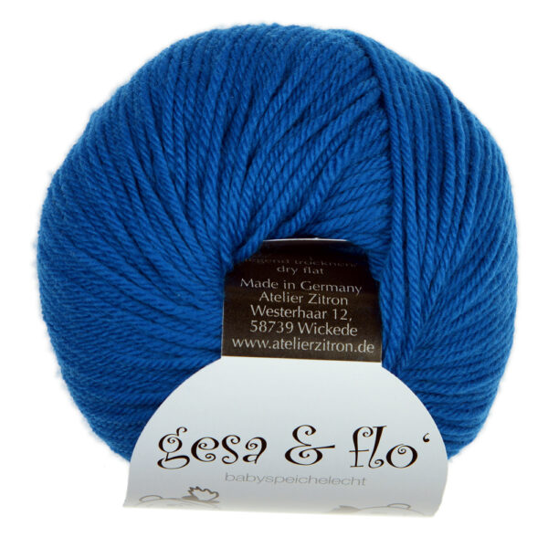 Atelier Zitron Gesa und Flo ultrafeine Merinowolle 25g 90m Fb. 17 royalblau