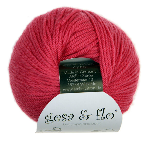 Atelier Zitron Gesa und Flo ultrafeine Merinowolle 25g 90m Fb. 18 hellrot