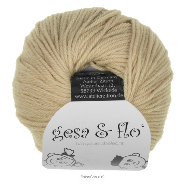 Atelier Zitron Gesa und Flo ultrafeine Merinowolle 25g 90m Fb. 19 beige