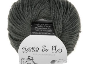 Atelier Zitron Gesa und Flo ultrafeine Merinowolle 25g 90m Fb. 22 dunkelgrau