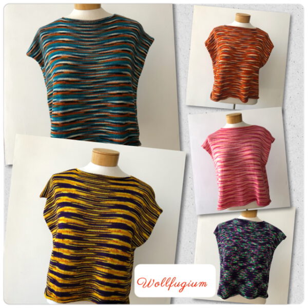 Gestricktes Shirt Franka aus der von Franziska Uhl handgefärbten Fine Merino - Modell Fuchs – Bild 2