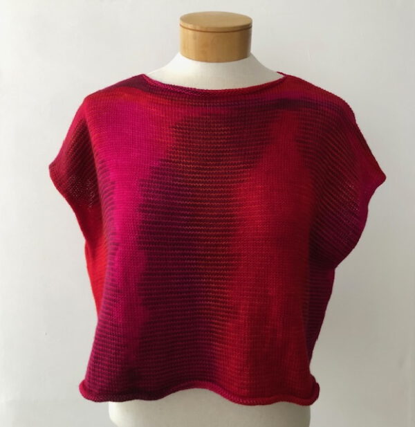 Gestricktes Shirt Sophie aus der von Franziska Uhl handgefärbten Fine Merino - Modell Energiequelle – Bild 2