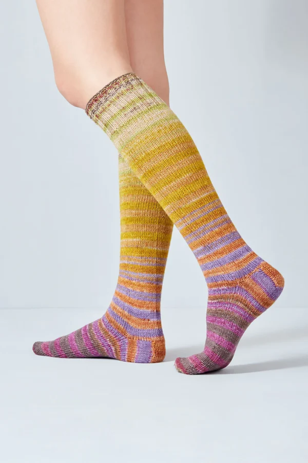 Handgefärbte selbststreifende Sockenwolle von Urth Yarns Uneek Sock Kit 59