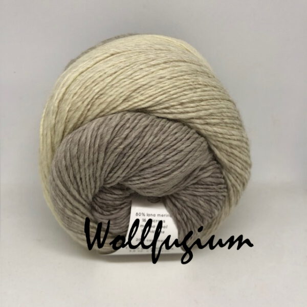 Laines du Nord Poema Cashmere Merinowolle mit Kaschmir Dochtgarn Farbverlauf 107 beige/sand/ecru