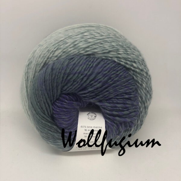 Laines du Nord Poema Cashmere Merinowolle mit Kaschmir Dochtgarn Farbverlauf 102 lavendel/salbei/hellgrau
