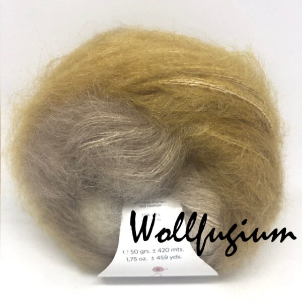 Laines du Nord Poema Mohair - Kid Mohair und Seide - Farbverlauf Fb. 1 gold/karamell/sand