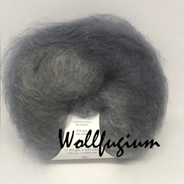 Laines du Nord Poema Mohair - Kid Mohair und Seide - Farbverlauf Fb. 2 hellgrau/oliv/anthrazit