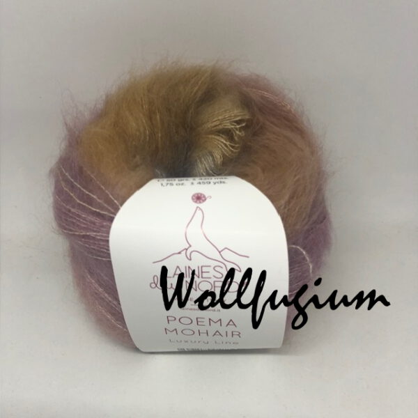 Laines du Nord Poema Mohair - Kid Mohair und Seide - Farbverlauf Fb. 4 rosé/karamell/hellgrau – Bild 4