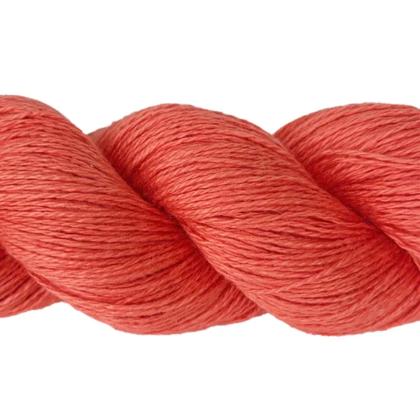 Silky Cashmere Fingering Lotus Yarns Seide monglisches Kaschmir Cashmere 28 Living Coral