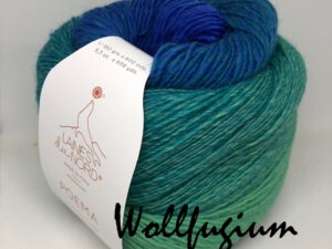 Laines du Nord Poema reine Schurwolle Dochtgarn Farbverlauf Special Edition 720 blau/türkis