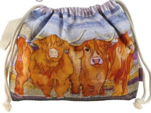 Drawstring Bag_DRAW25_Highland-Coos