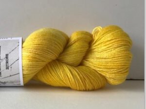 Handgefärbte Wolle von Franziska Uhl, Fine Merino, Uni ZITRONE