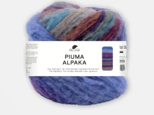 Pro Lana Piuma Alpaka - Luxuriöses Garn mit sanftem Farbverlauf - 05 jeans/rot/lila