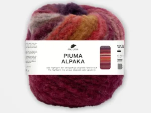 Pro Lana Piuma Alpaka - Luxuriöses Garn mit sanftem Farbverlauf - 08 rot/natur/braun