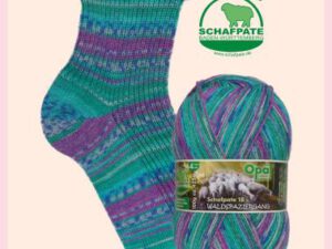 Opal 4-fach Schafpate 18 Waldspaziergang 11670 Luise lehnt am Baum